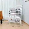 Clip para periódico estante para libros y periódicos pequeño revista promocional estante de piso almacenamiento estante simple oficina estante para periódicos