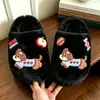 Chinelos de inverno para meninos, chinelos de algodão infantis, chinelos internos quentes e antiderrapantes para meninos pequenos e bebês, adequados para uso doméstico no outono
