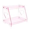 Estante de almacenamiento para encimera de baño de 2 capas de color rosa, bandeja de acrílico, tocador, encimera para el cuidado de la piel, caja de almacenamiento para lavabo, perfume