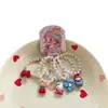 Lindo Dibujo Animado Gato Kt Niña Conejo Collar para Niños Pulsera de Cuentas Colorida Dopamina Clip para Oreja Accesorios para Bebé