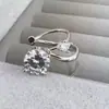 Clip de Oreja de Circonita de Doble Capa Estilo Coreano Flash Fresco Simple Pequeño y Exquisito Todo Fósforo Alto Valor Joyería para la Cabeza sin Agujeros en las Orejas