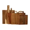 Tabla de Cortar de Madera de Acacia Tabla de Cortar de Madera Sólida Tabla de Cortar con Mango de Madera de Albizia Tabla para Pizza y Bistec Transfronteriza Accesorios de Fotografía