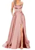 Vestido Largo de Dama de Honor Color Sólido Estilo Europeo y Americano 2025, Vestido Adelgazante Hombros Descubiertos para Mejores Amigas, Vestido de Noche de Dama de Honor Moda Amazon