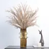 Flores Secas de Sorgo Artificial, Hierba Dorada, Adornos Decorativos Estilo Wabi-Sabi, Decoración de Escenas de Bodas y Hoteles, Flores Artificiales al por Mayor