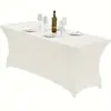 Fornecimento Direto Transfronteiriço Capa de Mesa Elástica 6ft Hotel Evento de Casamento ao Ar Livre Toalha de Mesa Elástica Retangular Capa de Mesa Pronta para Venda