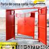 MFHSL1.8*2.0 Cerca à prova de fogo Porta de dupla finalidade sob o poço Porta de cerca de isolamento de topo plano Porta à prova de fogo de cobertura dupla face