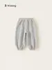 Roupas infantis Bangxuan Huzhou Zhili, calças jogger lisas para meninas, calças de bebê folgadas, calças esportivas infantis, calças para bebês