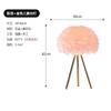 Abajur de penas Nordic Light Luxury Living Room ins Girls Internet Famous Princess Live Room Simple Bedroom Bedside Table Lamp