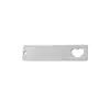 Comercio Exterior Más Vendido Acero Inoxidable Espejo Rectangular Tag de Corazón Hueco Accesorios para Joyería DIY Llavero Se Puede Grabar