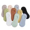 Meias Invisíveis Femininas de Cor Sólida, Estilo Malha Fina para Primavera e Verão, Meias Respiráveis de Corte Baixo com Silicone Sem Mostra, Calcanhar Antiderrapante