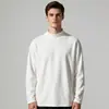 2026 Camiseta Térmica de Fleece Dupla Face Amazon Transfronteiriça Meia-Gola para Homens, Camiseta Masculina Quente de Manga Longa com Forro de Fleece