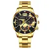 Comércio Exterior Personalizado Mais Vendido Masculino Pulseira de Aço Calendário Relógio de Quartzo Relógio com Ponteiro Esportivo Transfronteiriço