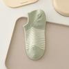 Calcetines Tobilleros de Raya Fina para Primavera y Otoño Suxinaimin Estilo Japonés Azul Marino Versátiles Color Crema Calcetines de Algodón Bajos para Mujer