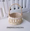 Cesta de Flores de Vime Tecida à Mão, Cesta Tecida de Rattan e Bambu, Cesta de Atividades para Florista, Cesta de Armazenamento de Presentes para Florista, Cesta de Flores