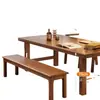 Mesa Grande de Madeira Maciça para Uso Doméstico, Sala de Estar, Mesa Longa Grande, Mesa Simples, Bancada, Mesa para Leitura e Estudo para Várias Pessoas