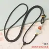 Cordón para Collar Amuleto de la Suerte Cara Sonriente, Cordón de Collar Versátil Colgante de Jade Estilo Chino, Joyería Tejida Colgante, Cordón Dorado para el Cuello al por Mayor