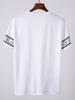 Camiseta 100% Algodón para Hombre Verano Transpirable Delgada Moda Casual Cuello Redondo Blanca Manga Corta Top para Hombre 8112121