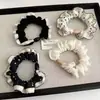 Nova Coleção Coreana de Scrunchies Plissados de Renda com um Toque de Luxo, Acessório de Prendedor de Cabelo Simples e Moderno com um Toque de Elegância