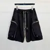 Shorts de Trabalho Masculino Estilo Escuro, Calça de Cinco Pontos Solta Retro Americana com Cordão, Calça Casual Fresca de Verão de Marca Tendência