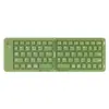 Teclado portátil, ligero, inalámbrico Bluetooth, de doble pliegue, con tres modos, para teléfonos móviles, tabletas y uso de oficina, compatible con tres sistemas