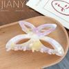Moño Sinfonía Acrílico Hermoso Clip Moderno Elegante de Alta Gama Clip de Tiburón Dulces Accesorios para el Cabello Tocado para Mujer