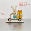 Cross-border New Easter Bunny Decoração Artesanato em madeira Enfeites de mesa Atmosfera Layout Coelho da Páscoa