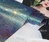 Venta al por mayor de fábrica, nuevo, colorido, adhesivo termofusible de malla de diamantes de imitación, 24 * 40 cm, adhesivo de diamante completo, perforación en caliente, pegatinas de diamante flash DIY