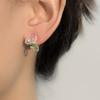 Pendientes coreanos simples de tulipán rosa, perla, estilo retro, temperamento, lujo ligero, nicho, diseño versátil