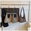Bolso a cuadros de moda para mujer, gran capacidad, otoño e invierno 2024, nuevo estilo coreano, bolso de hombro con contraste de colores, bolso de viaje para mujer.