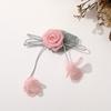 Organza flor doce borla pétalas malha rosa diy artesanal grampo de cabelo acessórios para cabelo acessórios de roupas atacado