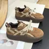Zapatos Deportivos de Entrenamiento Alemanes para Mujer Estilo Nuevo Primavera y Otoño Suela Gruesa Aumentadores de Altura Zapatos Casuales Deportivos Diseño de Doble Cordón Zapatos Individuales