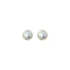 Brincos de Coque Redondo Pérola Branca, Mesmo Estilo da Febre das Influenciadoras, Estilo Hong Kong Retro Brincos Franceses de Alto Padrão