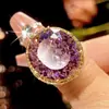 Promoção Quente Novo Conjunto de Joias Huabi Fundo de Cobre Banhado a Ouro Rosa Seco Sintético Conjunto de Joias Europeu e Americano Pedra Principal 18*20