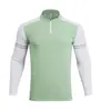 Camiseta informal de manga larga con cuello semiabierto para hombre y mujer, ideal para actividades al aire libre, para entrenador deportivo y de fitness.