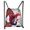 Nueva Bolsa de Almacenamiento Cruzada de Poliéster con Cordón de Marvel Spider-Man Mochila con Cordón de Gran Capacidad Fabricante Venta al por Mayor
