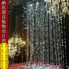 Cortinas de Fio Penduradas com Moldura de Fundo Dourada e Prateada, Adereços de Casamento, Cortinas de Porta Peroladas, Decorações de Teto para Casamento, Cortinas Coloridas de Fio com Lantejoulas e Contas