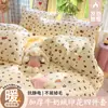 Conjunto de quatro peças de flanela quente classe A para outono e inverno, capa de edredom de veludo espesso, lençol de cama, conjunto de três peças para dormitório estudantil 4