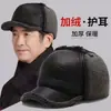 Orejeras de Invierno para Hombre Calentitas Engrosadas Gorra de Béisbol para Hombres de Mediana Edad y Mayores Protección contra el Viento y el Frío Gorra de Pico con Felpa