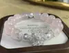 Pulsera de Perlas con Copos de Nieve Estilo Francés, Suave y Transparente, con Diamantes Brillantes, Joyería de Pulsera de Moda de Alto Valor, Nicho, Apilable, Color Rosa Flor de Cerezo