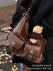 Bolsa Tote Feminina Grande Capacidade 2025 Nova Outono e Inverno Retro Ombro Comutador Bolsa Casual Textura Mochila Multifuncional