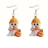 2025 Transfronterizo Halloween Nuevo Acrílico Plano Calabaza Fantasma Taza de Té con Leche Pendientes Accesorios