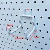 Acessórios para Painel Perfurado com Furo Redondo Gancho de Ferramentas Suporte de Armazenamento Multifuncional Organizador de Mesa Universal Arte em Ferro Espaçamento de Furos de 16mm