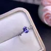 ¡Anillo de tanzanita natural, finamente elaborado con plata 925! La piedra principal es una tanzanita natural de 5*7 mm, admite pruebas