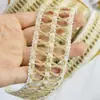 Tira de encaje de algodón y lino con borde de cuerda hueca cinta decoración de bordes para textiles del hogar cortina sofá ropa accesorios venta al por mayor de fábrica