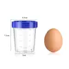 Recipiente medidor de molho de salada transfronteiriço novo copo medidor de plástico pp com tampa 120ml copo de frutas suprimentos para geladeira de cozinha
