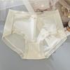 Calcinhas de Seda Gelo Femininas Verão Finas Sem Costura Secagem Rápida Algodão Virilha Meninas Doce Renda Shorts Cintura Média Controle de Barriga Mulheres