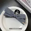 Presilha de Cabelo Jeans com Laço Estilo Coreano para Mulheres 2025 Nova Estilosa Presilha de Cabelo Presilha Tubarão para Parte de Trás da Cabeça com Toque de Luxo