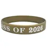 Turma de 2026 Professor Aluno Masculino e Feminino Festa Cerimônia no Campus Temporada de Formatura Pulseira de Silicone Estilo Simples Europeu e Americano