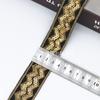 3.2cm estilo étnico vintage lentejuelas bordado encaje cinta hebra dorada accesorios de disfraz accesorios de ropa al por mayor