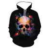 Novo Suéter com Capuz Casual Masculino Série de Halloween 3D Estampado Digital TEMU AliExpress Europeu e Americano